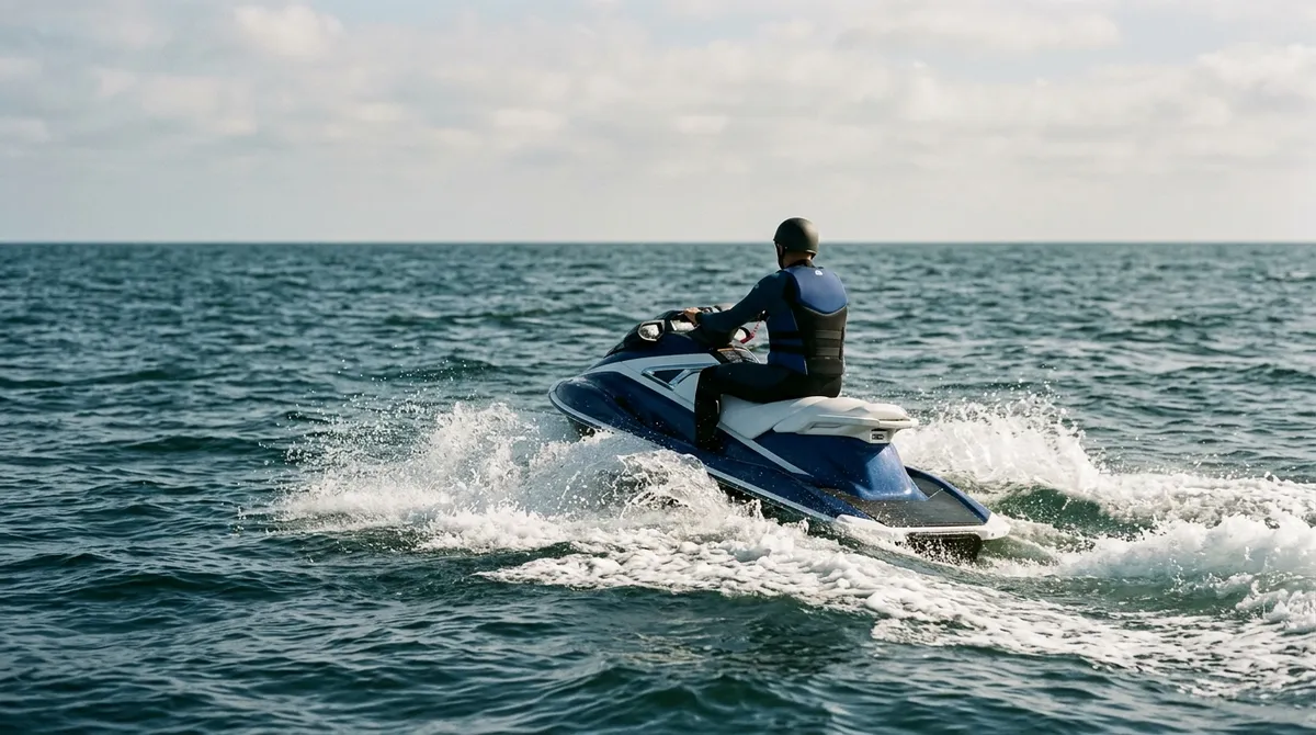 Jet-ski en navigation au large